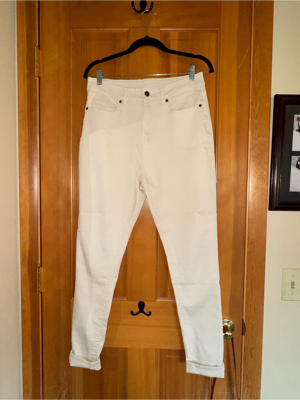 Bone/cream colored Straight Jeans